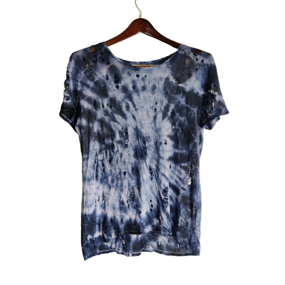 IRO Tops - IRO Clay Distressed Tee Navy dye